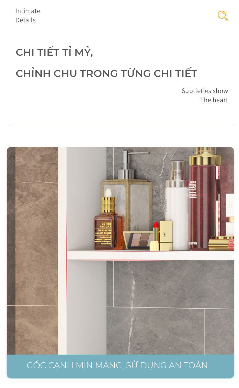 Kệ mỹ phẩm treo tường IGA gỗ mdf phủ melamin chống nước - GP331