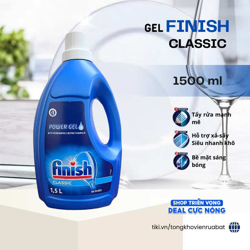 Gel rửa bát Finish Classic 1,5 lit - Nhập khẩu EU