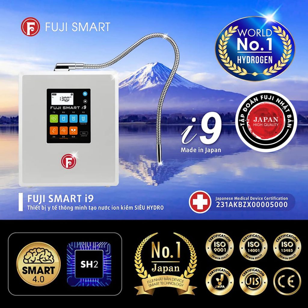 Máy lọc nước Fuji Smart i9 nhận nhiều chứng nhận danh giá uy tín