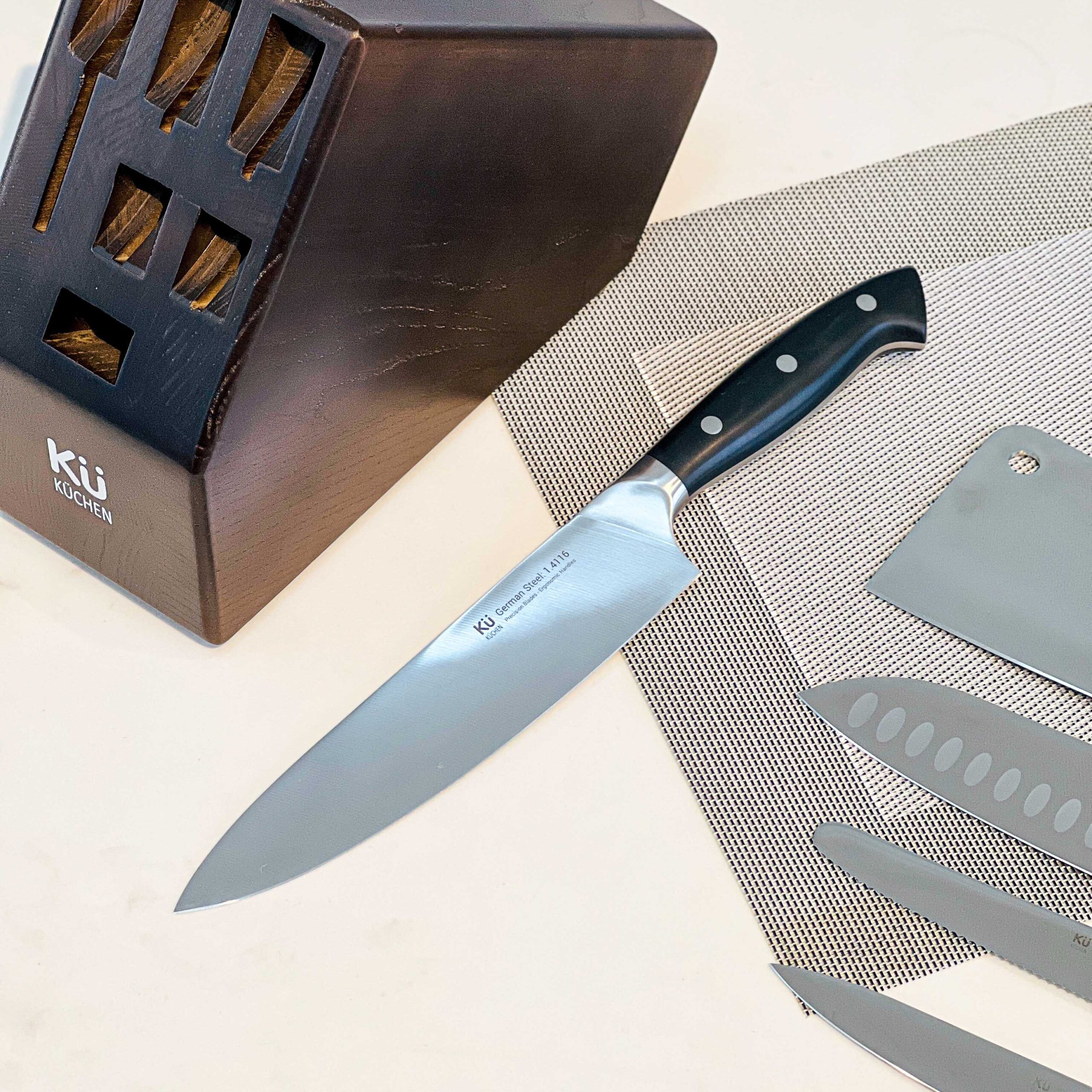 Bộ Dao 7 Món Nhà Bếp Bằng Thép Không Gỉ KUCHEN ĐỨC - KU K62709 -  Hàng Chính Hãng