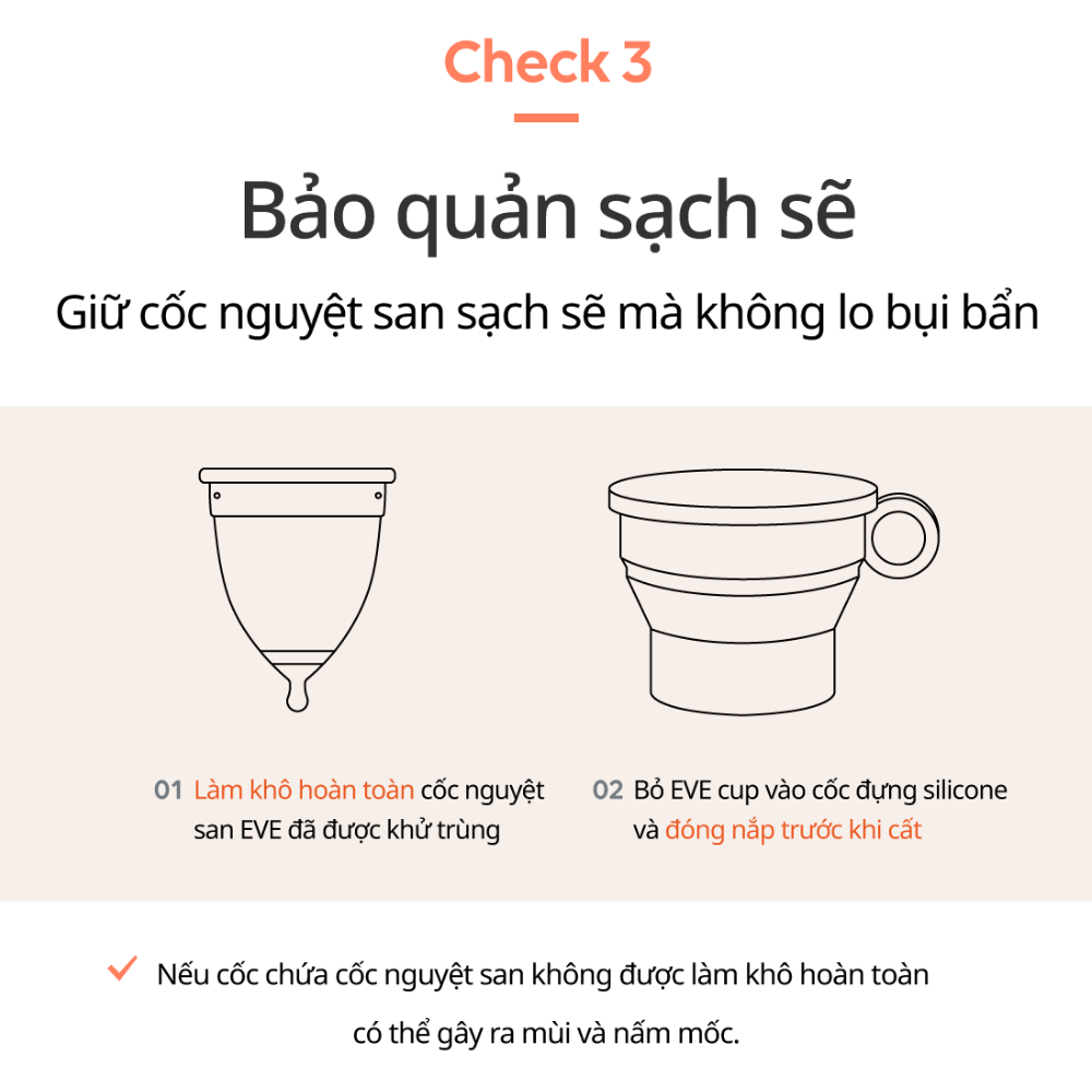 Cốc silicone chuyên dụng bảo quản Cốc Nguyệt San EVE CUP - An toàn, không độc hại 6