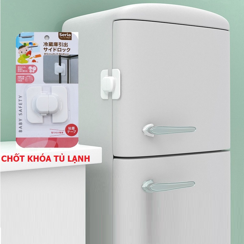 Khóa Cửa Tủ Lạnh An Toàn, Chốt Cánh Tủ Lạnh Giữ An Toàn Cho Bé, Tiện Dụng Trong Gia Đình, Sử Dụng Dễ Dàng Tiện Lợi. TakyHome 3106