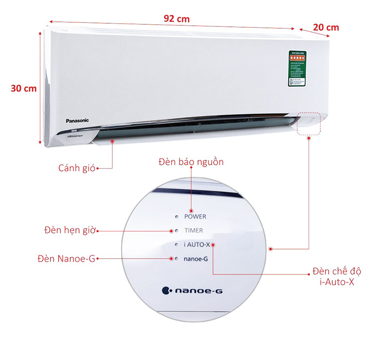 Điều Hòa Inverter Panasonic CU/CS-U9TKH-8 (8.700 BTU) - Hàng Chính Hãng