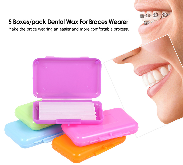 5 Boxes/pack Brace Gum Irritation Relief Wax For Braces Wearer Protector Dental Orthodontics Teeth