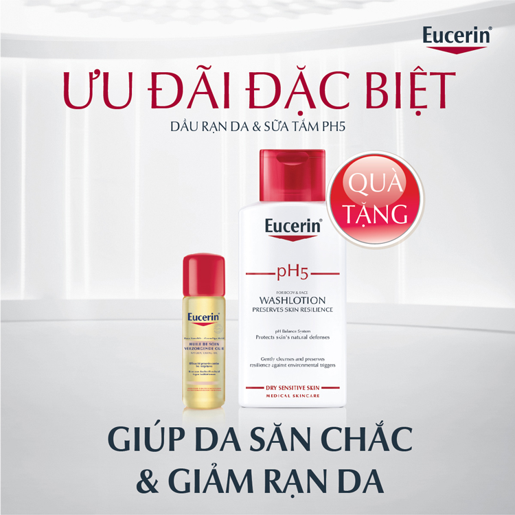 Combo Chai Dầu Rạn Da Eucerin + Sữa Tắm Ph5 Eucerin 63178 200ml