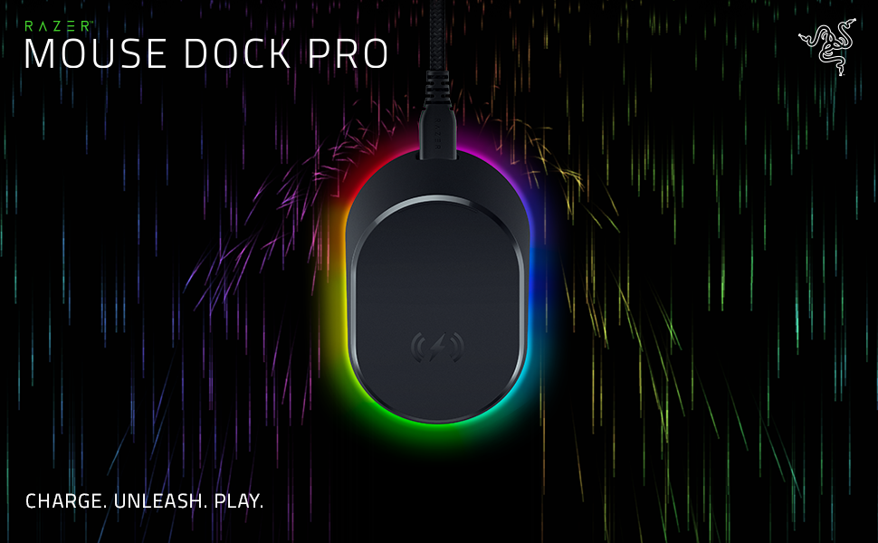 Razer Mouse Dock Pro Đế sạc chuột không dây tích hợp bộ thu phát 4KHz - Hàng nhập khẩu