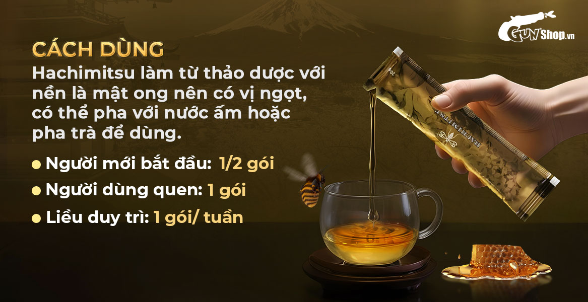 Tinh chất phục hồi sức khỏe và tăng cường sinh lý nam giới Hachimitsu - Gói 20gr