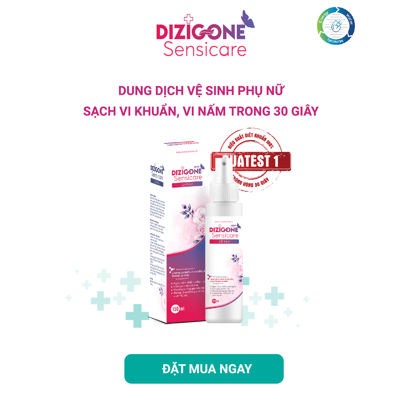 Xịt vệ sinh Dizigone Sensicare Spray - Nhẹ nhàng chăm sóc vùng "nhạy cảm"