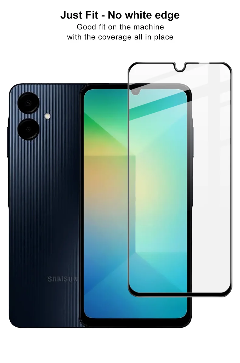 Kính cường lực cho Samsung Galaxy A06 Full màn hình viền đen độ cứng 9h, chống vỡ, chống xước, dán màn hình cao cấp - Hàng chính hãng