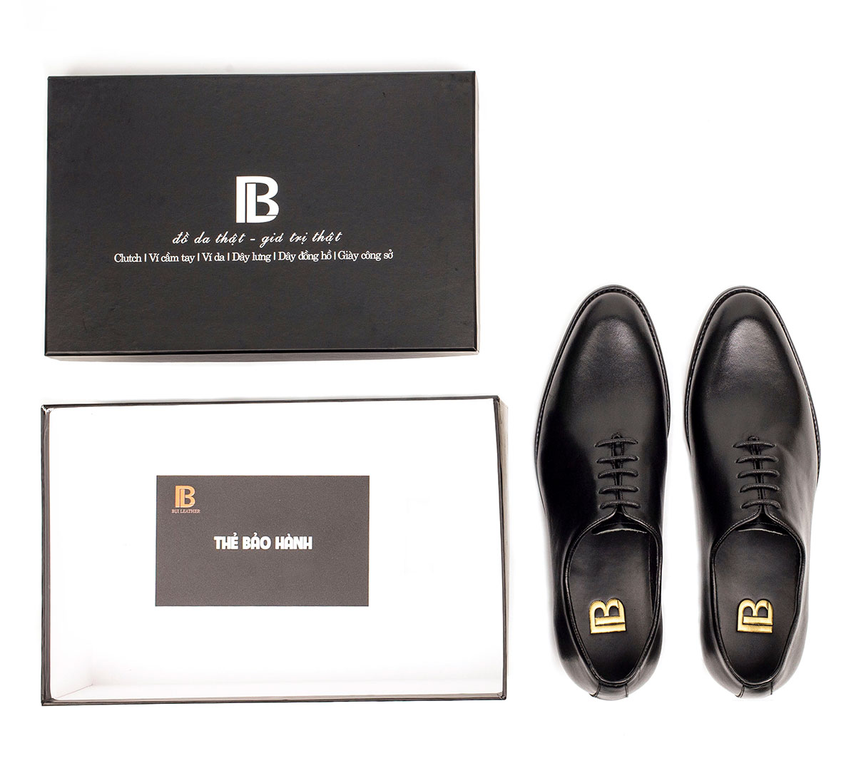 Giày da nam, giày oxford công sở Bụi Leather G102 - Da bò Nappa cao cấp - Bảo hành 12 tháng