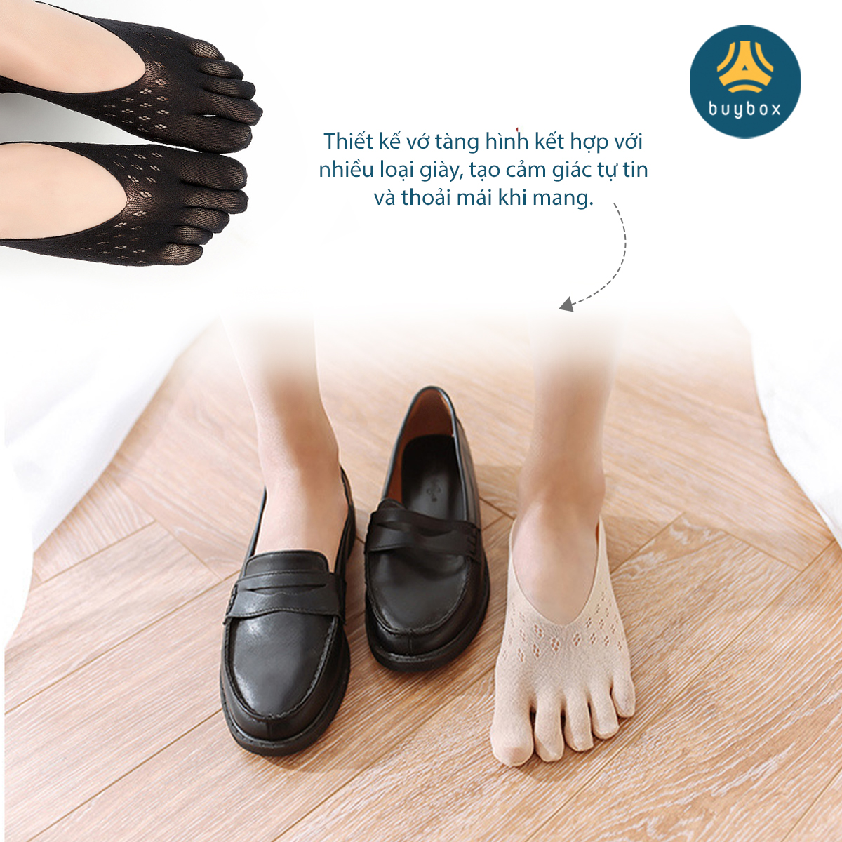 Combo vớ cao gót, vớ lười, đệm êm bàn chân cho người thường xuyên mang giày cao gót - Buybox - BBPK284_BBPK287_BBPK339