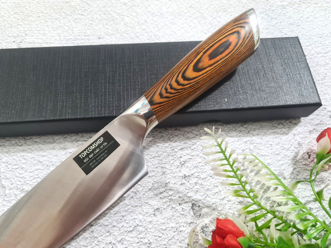 DAO BẾP SASHIMI -DAO BẾP NHẬT THÉP DAMASCUS MÃ DT114