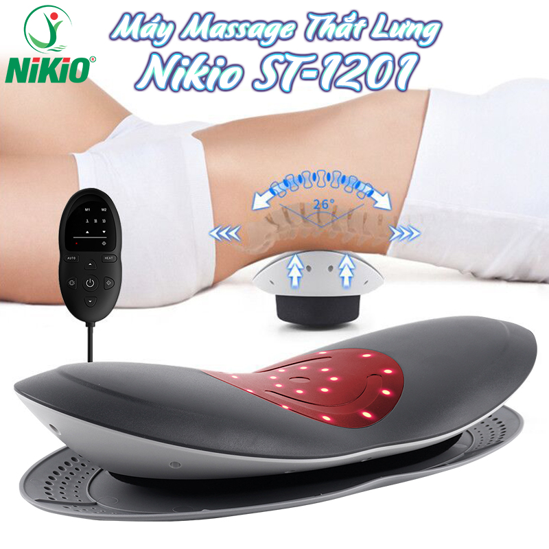 Máy kéo giãn cột sống lưng Lumbar Massager Nikio ST-1201 - Massage cho người thoát vị đĩa đệm