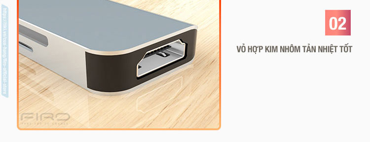 Hub Type-C To HDMI 6in1 FIRO - HUB Type C FIRO - HUB USB 3.0 FIRO