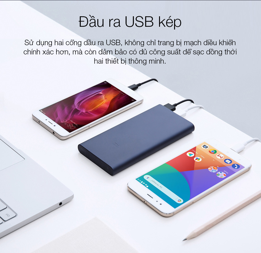 Pin Sạc Dự Phòng Xiaomi Gen 2S Version 2018 10000 mAh 2 Cổng USB Hỗ Trợ QC 3.0 PLM09ZM - Hàng Chính Hãng