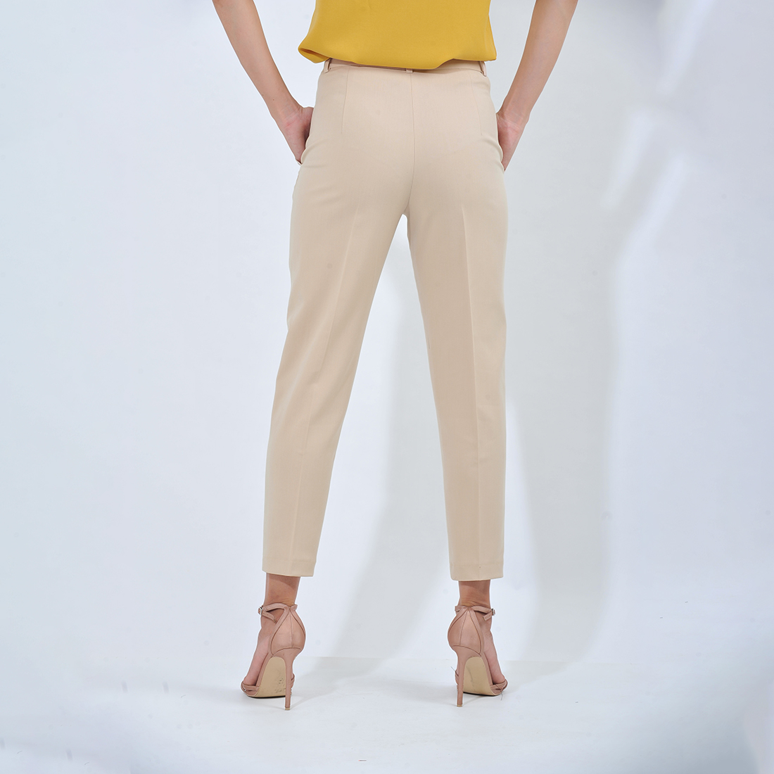 Quần baggy công sở nữ thời trang Eden xếp li. Chất liệu kaki mềm. Dễ phối trang phục - Q008