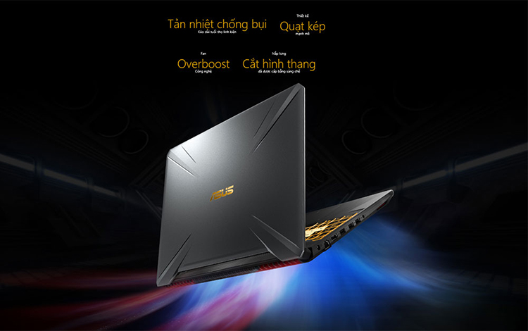Laptop Asus TUF Gaming FX504GM-EN303T Core i7-8750H/Win10 (15.6″ FHD 120Hz) - Hàng Chính Hãng