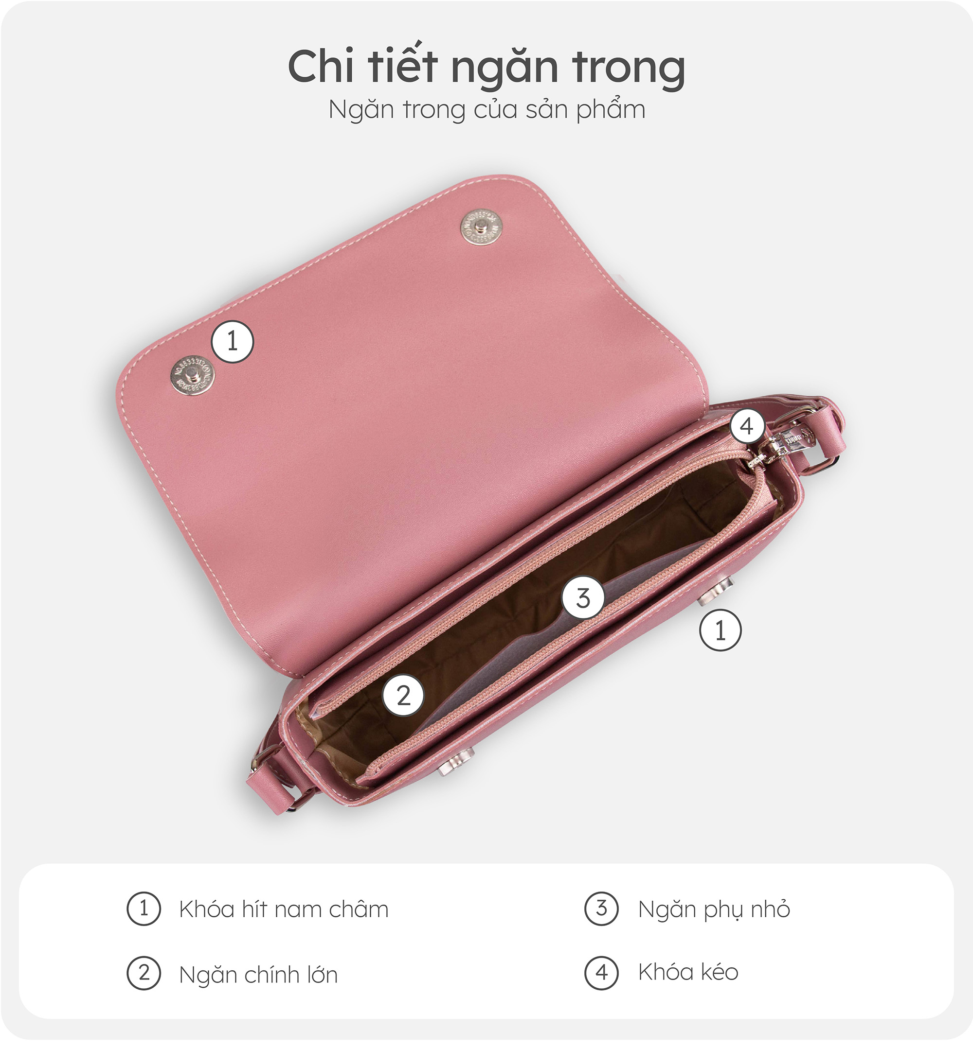 Túi Yuumy ( Thời trang nữ đi tiệc - Túi đeo chéo da Seasand YN162 )