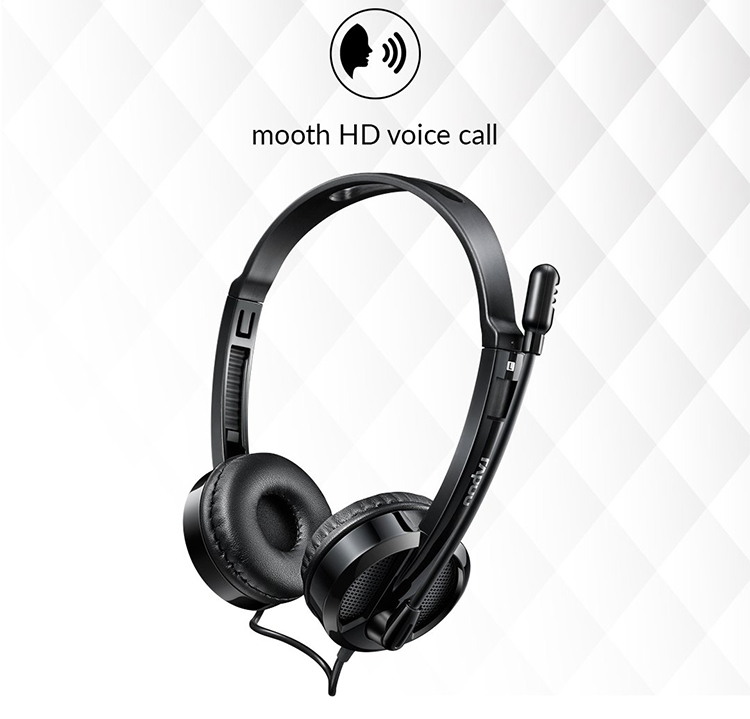 Tai Nghe Có Dây Chụp Tai On-ear Rapoo H100 Wired Stereo - Hàng Chính Hãng