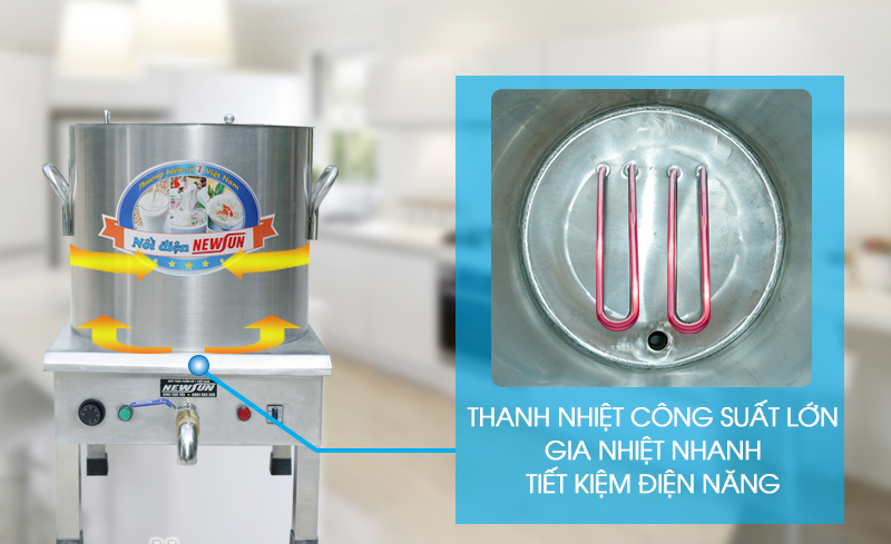 Nồi nấu phở điện liền nồi Newsun 40L (Ảnh 15)