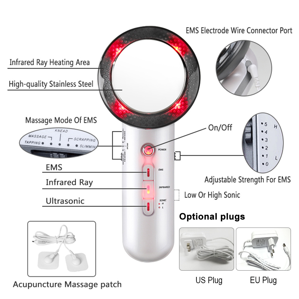 Máy Massage Hồng Ngoại 3 Trong 1 EMS (19 x 8.0 x 6.0cm) Máy Massage Hồng Ngoại 3 Trong 1 EMS (19 x 8.0 x 6.0cm)