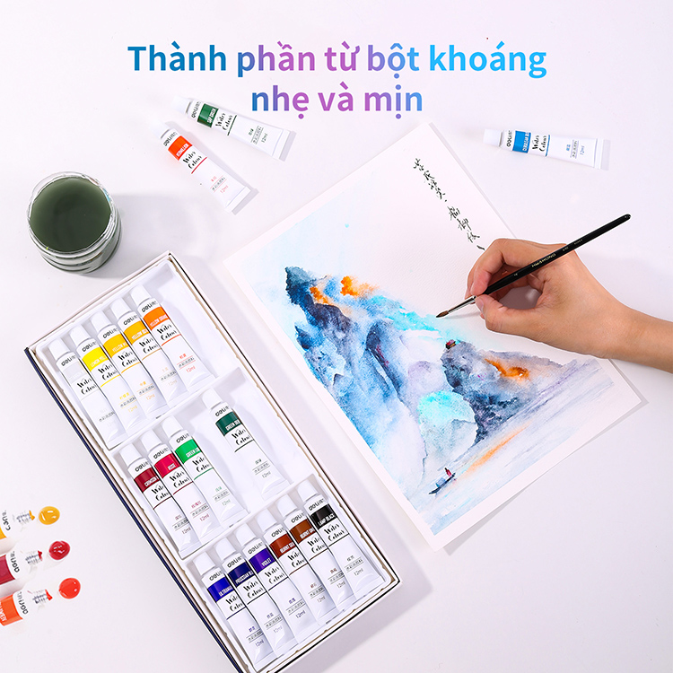 Màu Nước Dạng Tuýp Deli 73851 - 18 Màu