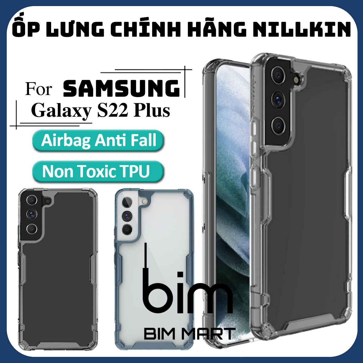 Ốp lưng dành cho Samsung S22 Plus dẻo chống sốc Nillkin TPU Pro - Hàng Chính Hãng
