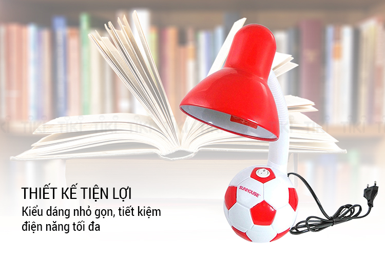 Đèn Bàn Sunhouse SH-SL-01RW Kèm Bóng Đèn SHE-LEDA60AL-A6W.W