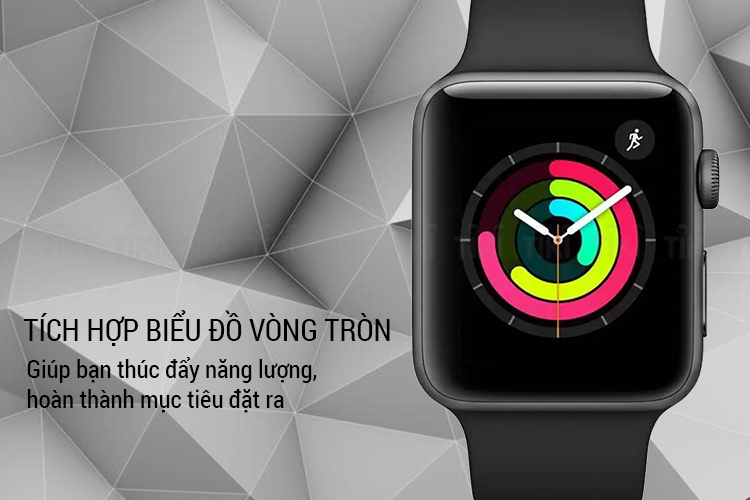 Apple Watch Series 3 Space Gray Aluminum Case With Gray Sport Band