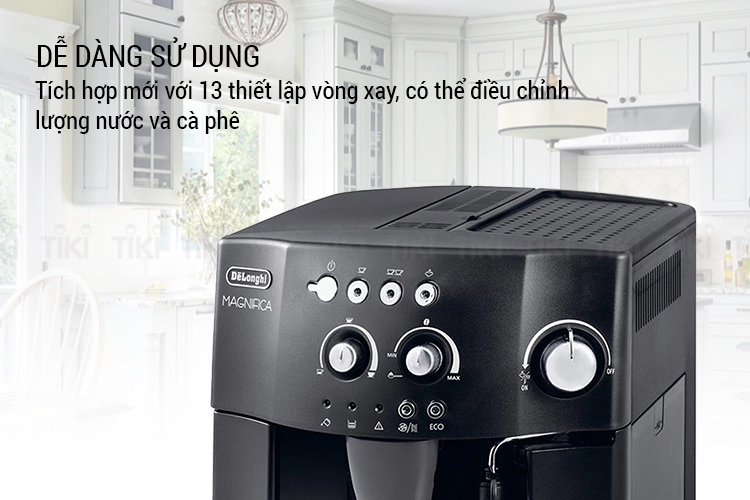 Máy Pha Cà Phê Tự Động Delonghi ESAM4000.B (1450W) - Đen - Hàng Chính Hãng