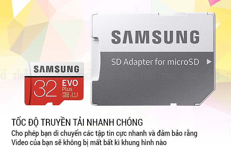 Thẻ Nhớ Micro SD Samsung Evo Plus 32GB Class 10 - 95MB/s (Kèm Adapter) - Hàng Nhập Khẩu