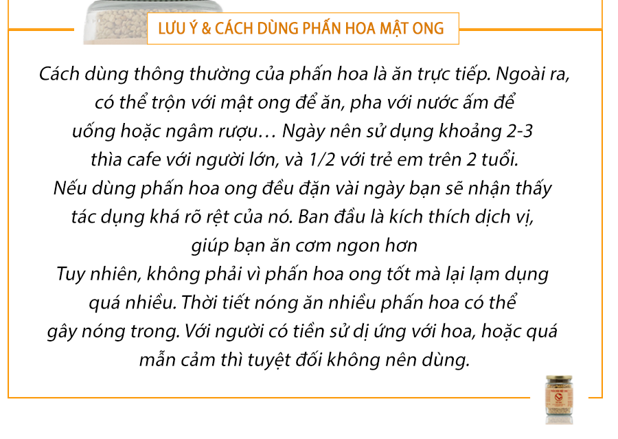 Combo Mật Ong Hoa Cà Phê + Phấn Hoa Mật Ong - Nguyên Chất Vũ Gia (100g/ml/hũ)