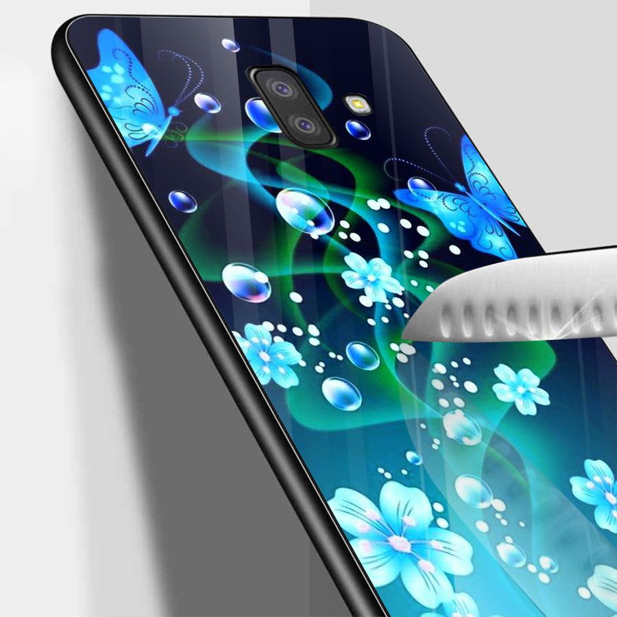 Ốp kính cường lực cho điện thoại Samsung Galaxy J4 - J6 - J6 PLUS - J6 PRIME - J8 - bướm đẹp MS ANH056