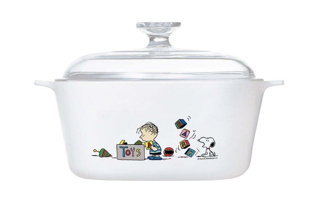 NỒI GỐM THỦY TINH CHỊU NHIỆT Corelle CORNINGWARE -PHIÊN BẢN GIỚI HẠN SNOOPY 5L hàng chính hãng