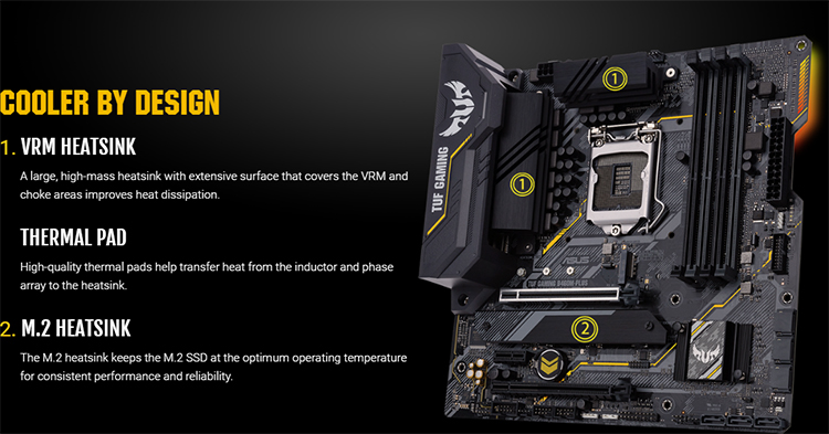 Bo Mạch Chủ Mainboard ASUS TUF GAMING B460M-PLUS - Hàng Chính Hãng