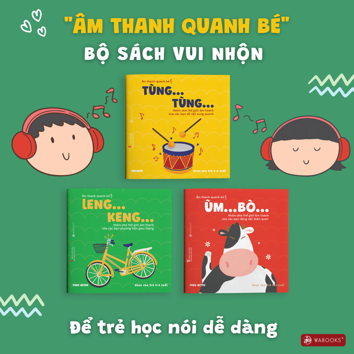 Sách Ehon - Combo 3 Cuốn Âm Thanh Quanh Bé - Dành Cho Trẻ Từ 0 - 6 Tuổi