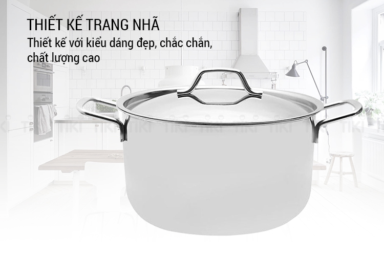 Nồi Inox Fivestar 3 Đáy Sandwich Nắp Inox