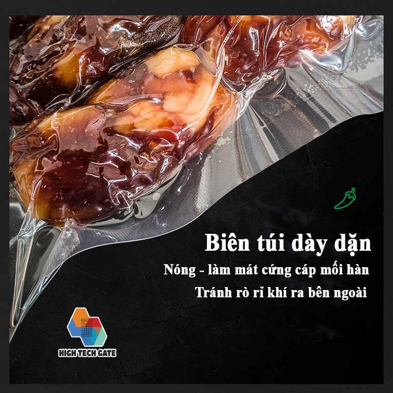 Túi Hút Chân Không Thực Phẩm Dạng Cuộn Trơn Phẳng 2 Mặt HTG, Đầy Đủ Kích Thước