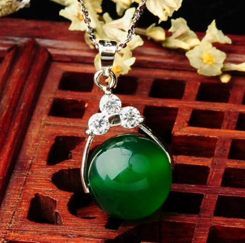 Mặt Dây Chuyền Hạt Ngọc Bích Yizhenge Mặt Dây Chuyền Hạt Ngọc Bích Yizhenge
