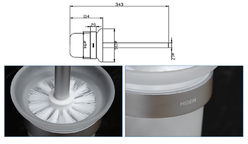 Cọ rửa toilet kèm giá đỡ Moen ACC2406