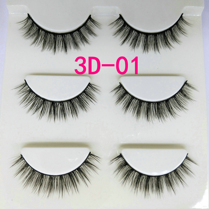 Lông mi giả lông chồn 3 Fashion Eyelashes 3 Faux-Cils 3D 1 bộ 3 cặp