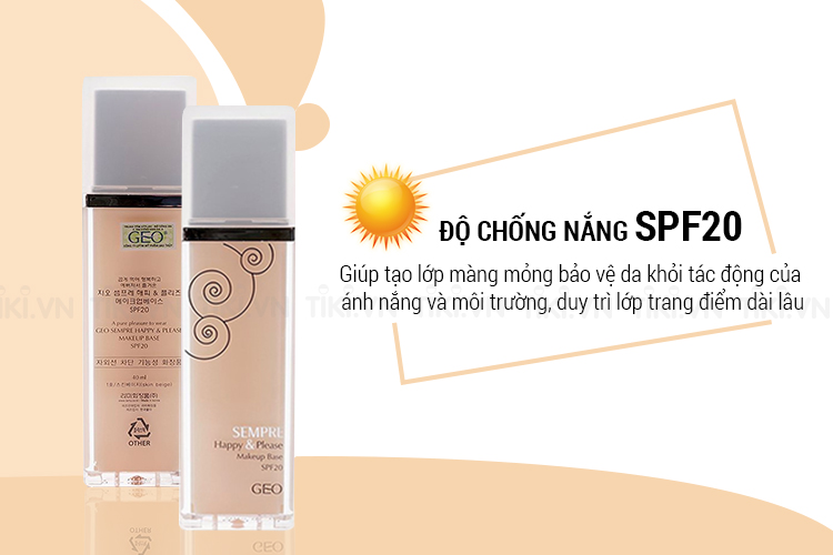 Kem Lót Trang Điểm Sempre H&P Makeup Base Spf20 #1 Skin Beige Geo