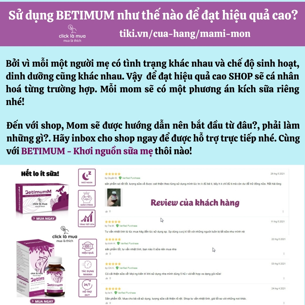 Cốm lợi sữa vitamin sau sinh cho con bú BETIMUM - trà lợi sữa dạng bột lợi sữa và viên uống lợi sữa cỏ cà ri fenugreek 10