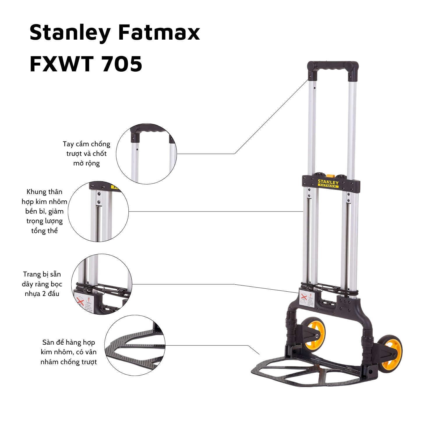 Xe đẩy hàng gấp gọn Stanley Fatmax - USA FXWT-705