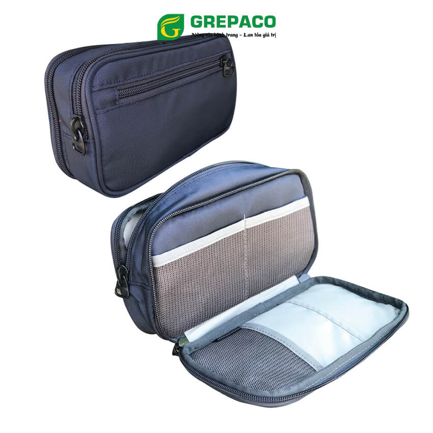Túi Hộp Đựng Bút Viết Grepaco Bằng Vải Bố Canvas Tote Đẹp Nhiều Ngăn Size Lớn Đa Năng Dành Cho Học Sinh, Sinh Viên, Dân Văn Phòng Đựng Dụng Cụ Đồ Dùng Học Tập, Mỹ Phẩm, Phụ Kiện Đồ Cá Nhân – Hàng Chính Hãng