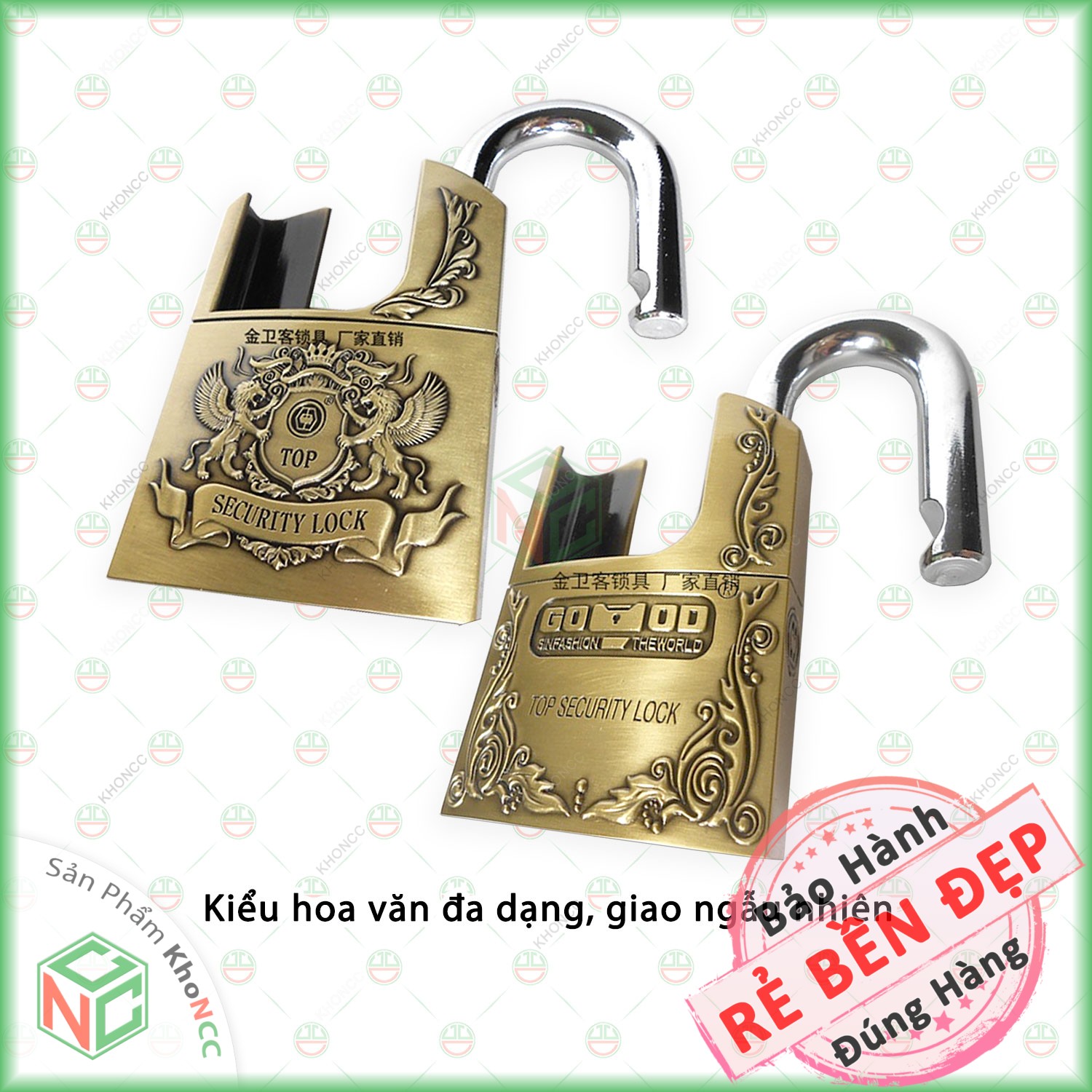 (Chống Cắt) Ổ Khóa Ngăn Ngừa Trộm 60mm KhoNCC-Padlock Hàng Chính Hãng Cho Gia Đình - Kho Xưởng Cực Kỳ An Toàn - KPD-Padlock-6PCC (Bạc, Đồng)