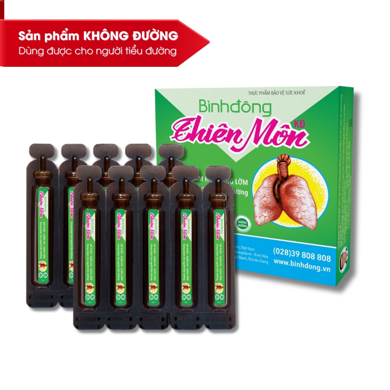 Bình Đông Thiên Môn Không đường ống 10ml - Giảm ho, Giảm đờm, Bổ phổi dạng ống tiện lợi