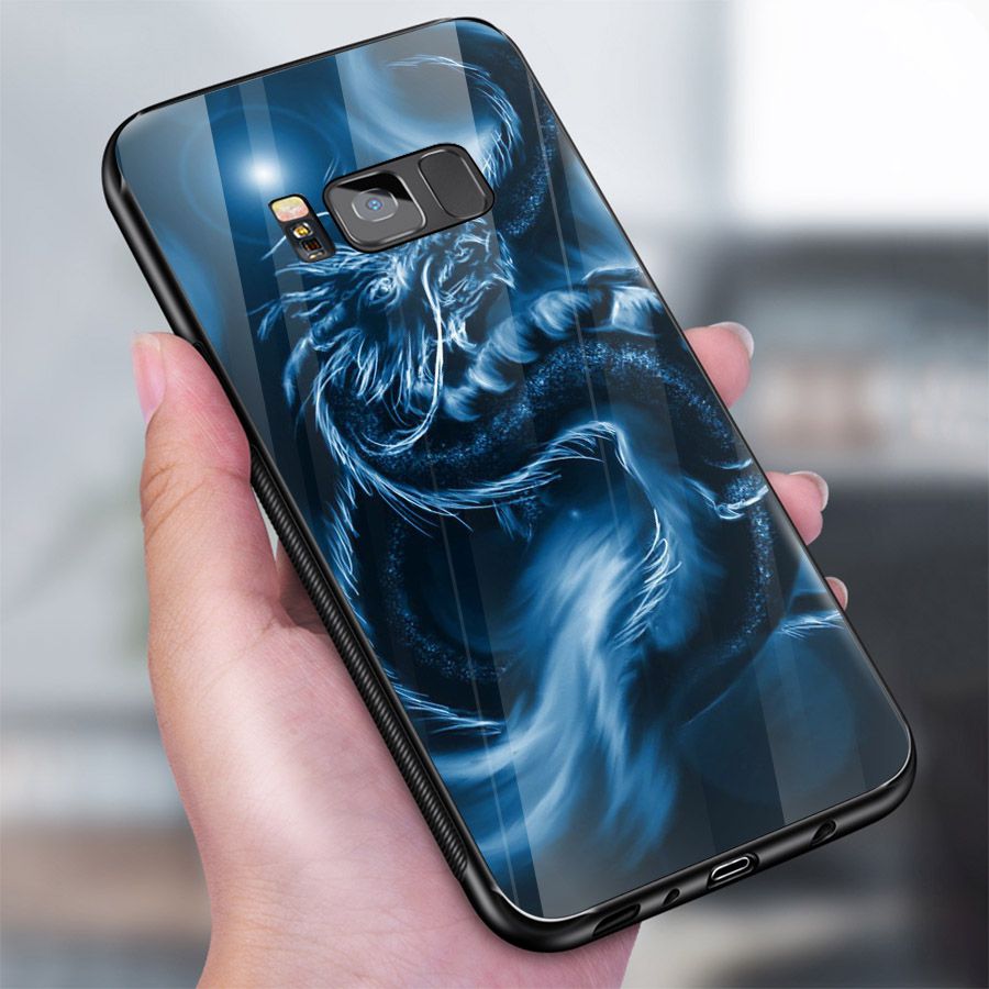 Ốp kính cường lực cho điện thoại Samsung Galaxy S8 Plus - long hổ MS LONG009