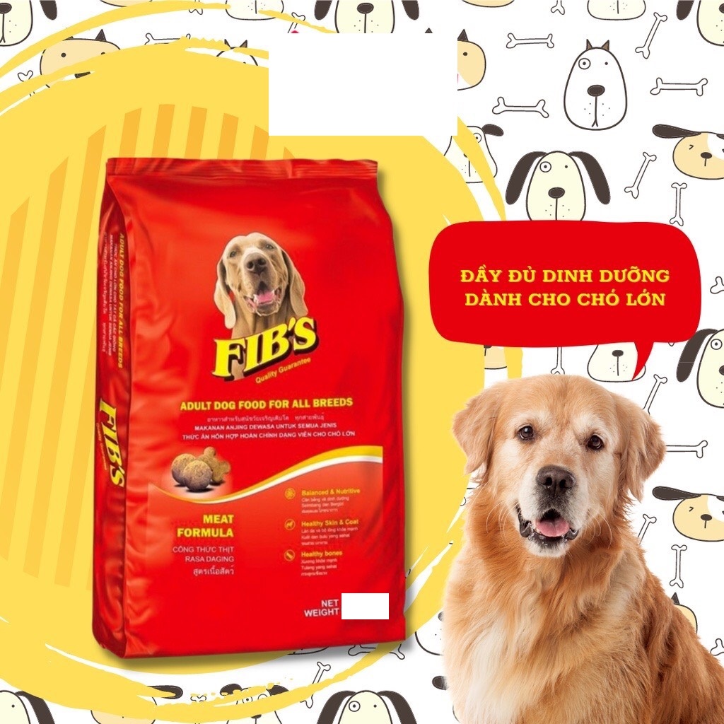 Combo 05 Gói x 400 gram Thức ăn cho chó trưởng thành Ganador Fib's
