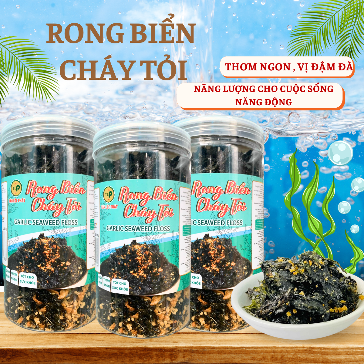 RONG BIỂN CHÁY TỎI TÂN LỘC PHÁT BỊCH 100G